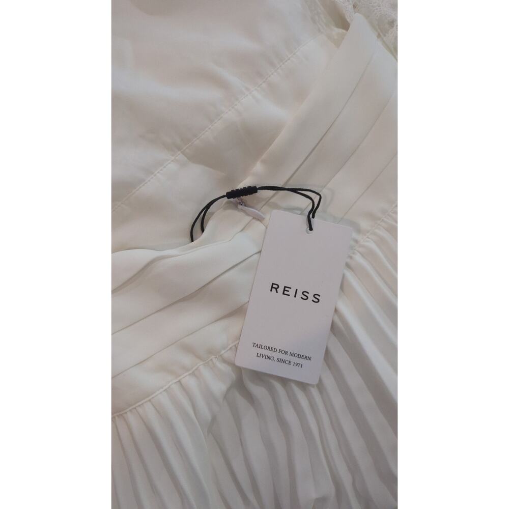 REISS Hazel Lace Top Pleated Dress NWT - Picture 5 of 8